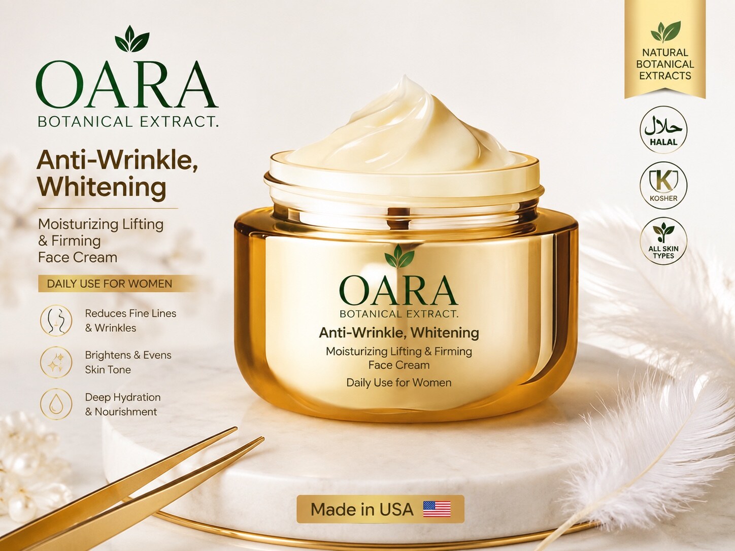 OARA anti-wrinkle moisturizing lifting and firming face cream