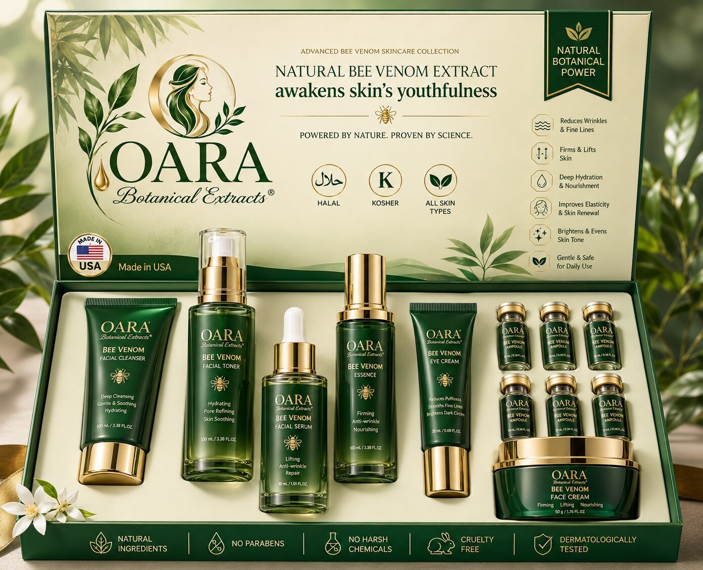 OARA green bee venom skincare collection