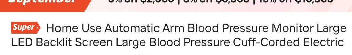 Automatic arm blood pressure monitor product description