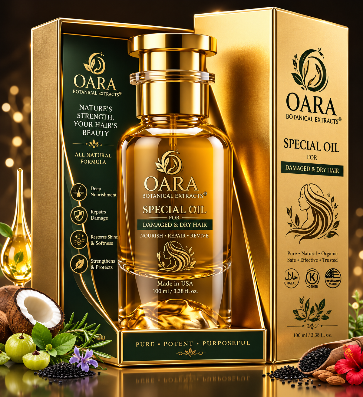 OARA Special Oil for damaged and dry hair