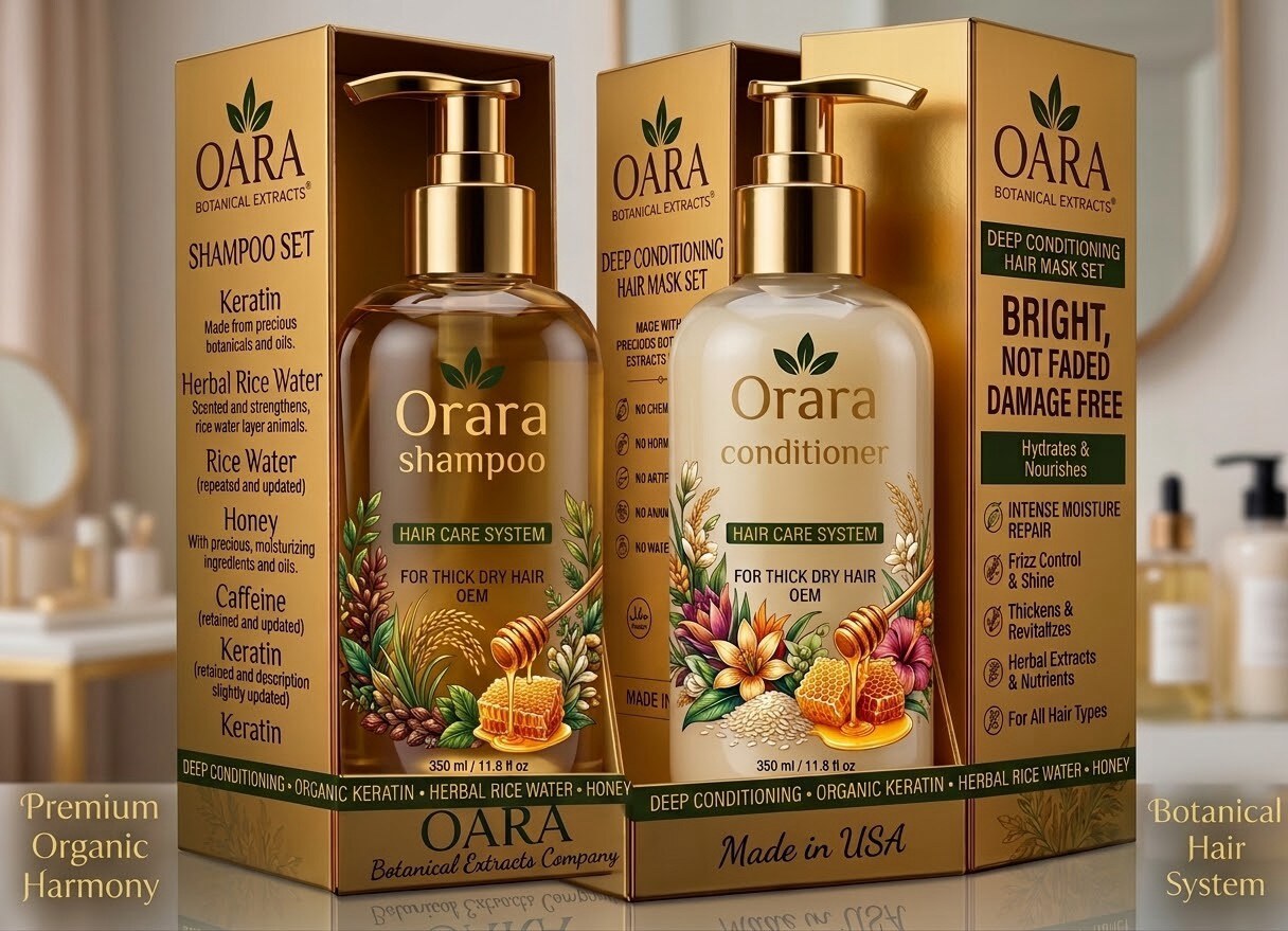 OARA shampoo and deep conditioning hair mask set