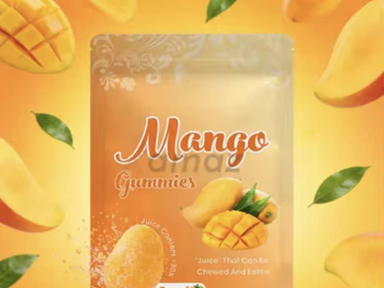 Mango fruit gummies package