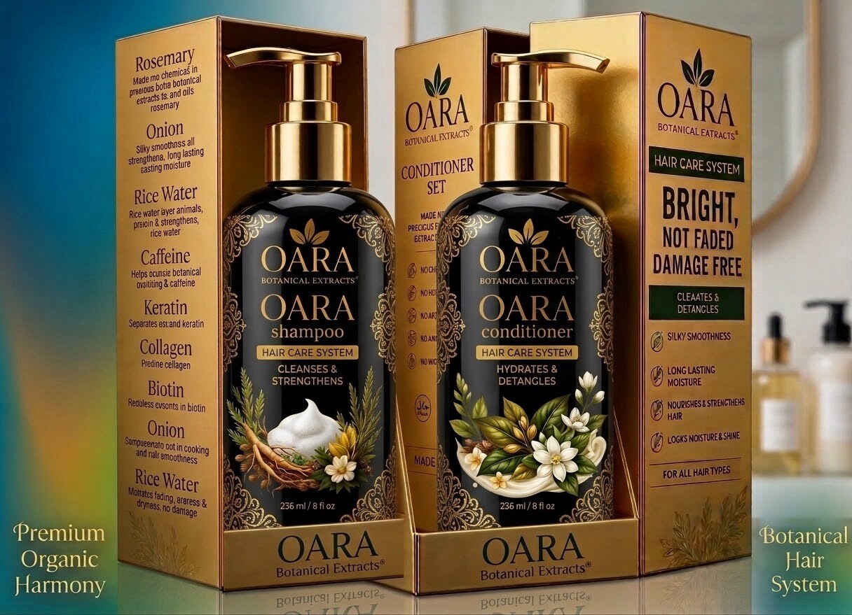 OARA premium shampoo and conditioner botanical hair care system
