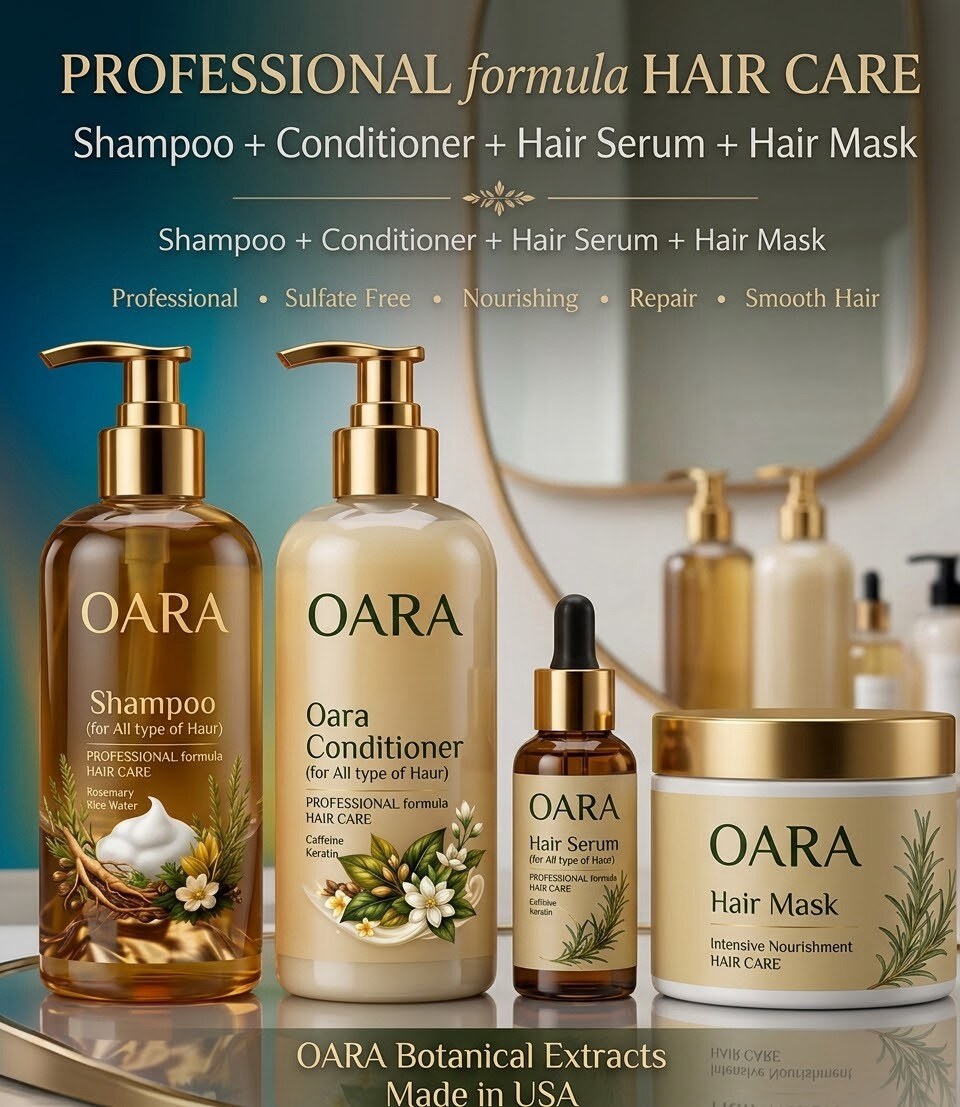 OARA professional shampoo conditioner hair serum and hair mask