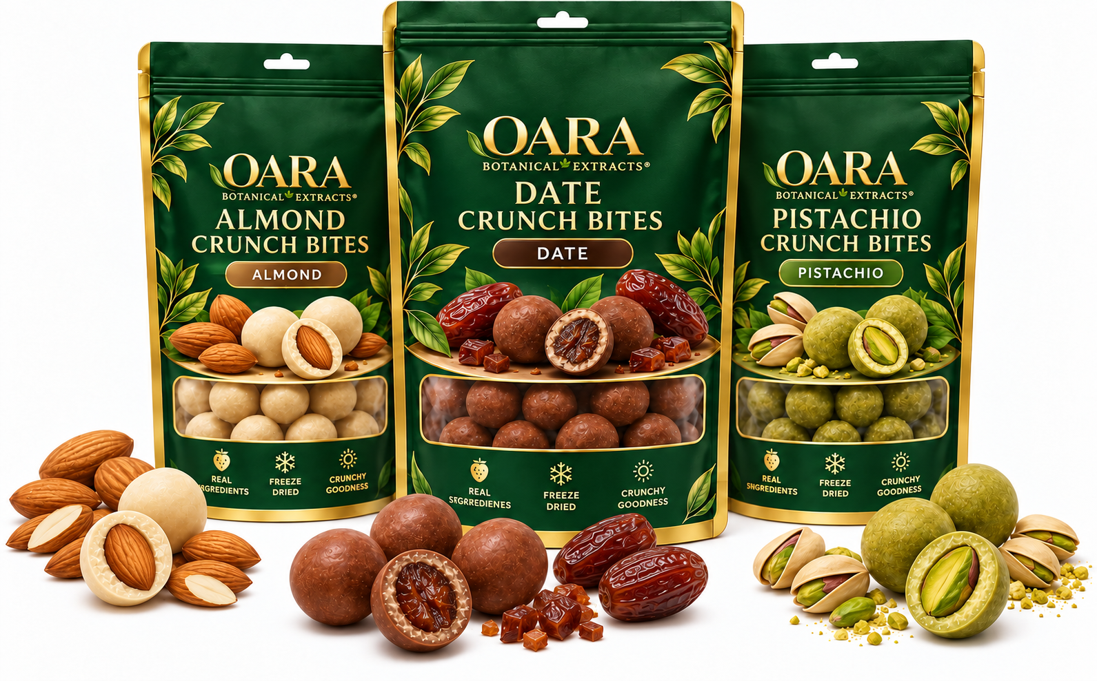 OARA Almond, Date, and Pistachio Crunch Bites
